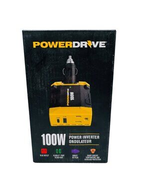 RoadPro PowerDrive 100W Power Inverter With 1 AC Outlet USB And USB-C Port PWD10